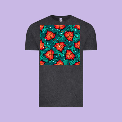Fall Leaves Seamless Pattern Vintage Tee Designed By Bundleandbundleshop