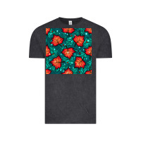 Vintage Black fall leaves seamless pattern Vintage Tee - BundleAndBundleShop