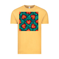 Vintage Mustard fall leaves seamless pattern Vintage Tee - BundleAndBundleShop