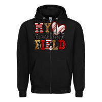 Black my heart is on that field baseball Zipper Hoodie - Jasminsmagicworld