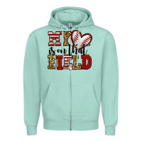 Seafoam my heart is on that field baseball Zipper Hoodie - Jasminsmagicworld