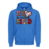 True Royal my heart is on that field baseball Zipper Hoodie - Jasminsmagicworld