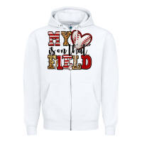 My Heart Is On That Field Baseball Zipper Hoodie | Teevron