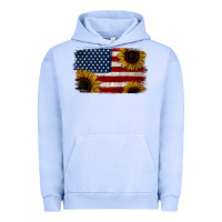 Pigment Grape Ice Distressed Yellow Sunflower American Flag Urban Hoodie - Jasminsmagicworld