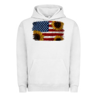 Pigment Lunar Rock Distressed Yellow Sunflower American Flag Urban Hoodie - Jasminsmagicworld
