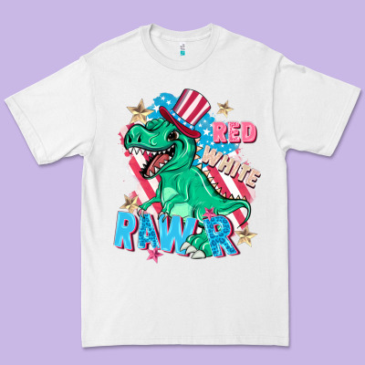 Red White Rawr Premium Tee Designed By Fadigitalartstudio