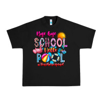 Black Bye Bye School Hello Pool Teacher  Squad Urban Heavy Tee - CowhideDigitalArt
