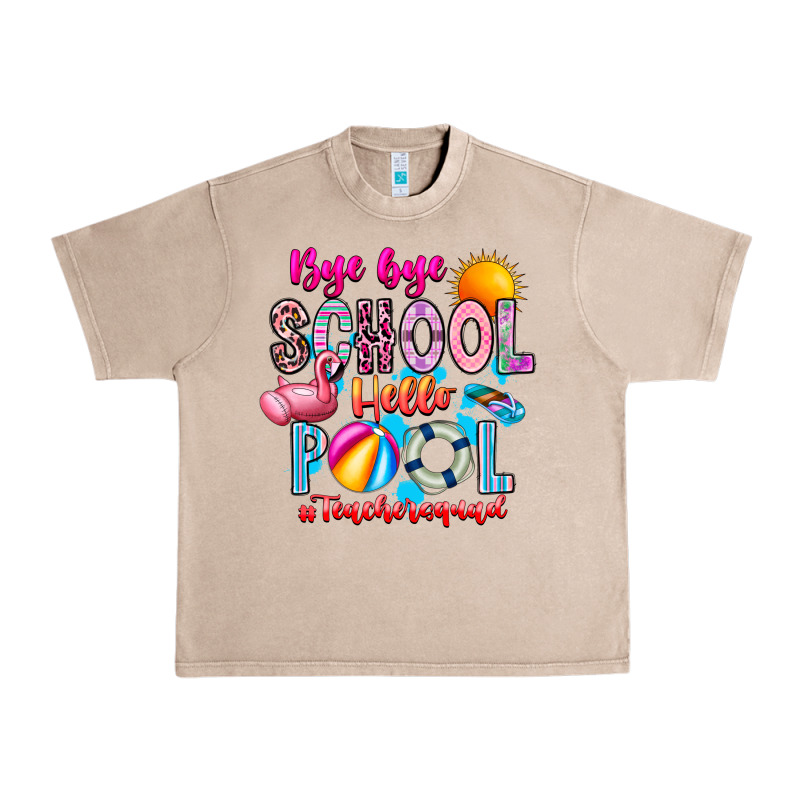 Bye Bye School Hello Pool Teacher  Squad Urban Heavy Tee by CowhideDigitalArt | Teevron