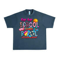 Midnight Navy Bye Bye School Hello Pool Teacher  Squad Urban Heavy Tee - CowhideDigitalArt