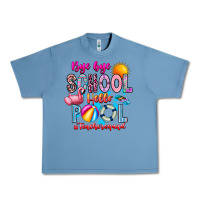 Pebble Blue Bye Bye School Hello Pool Teacher  Squad Urban Heavy Tee - CowhideDigitalArt