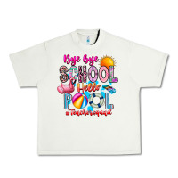 Pistachio Bye Bye School Hello Pool Teacher  Squad Urban Heavy Tee - CowhideDigitalArt