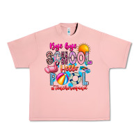 Salmon Bye Bye School Hello Pool Teacher  Squad Urban Heavy Tee - CowhideDigitalArt