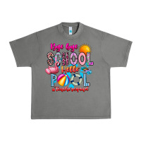 Tornado Bye Bye School Hello Pool Teacher  Squad Urban Heavy Tee - CowhideDigitalArt