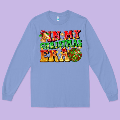 Inmy Christmas Era Long Sleeve Tee Designed By Cowhidedigitalart