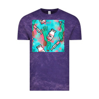 Cloud Purple Nurse Gloves Seamless Pattern Vintage Tee - BundleAndBundleShop