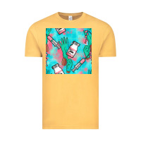 Vintage Mustard Nurse Gloves Seamless Pattern Vintage Tee - BundleAndBundleShop