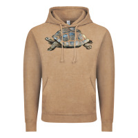 Vintage Coffee Tortoise Illustrations Vintage Hoodie - LillyAllenDesigns