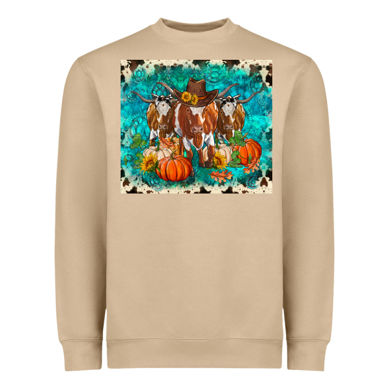 Fall Longhorn Cows Heavyweight Sweatshirt by RanaPortraitStore | Teevron