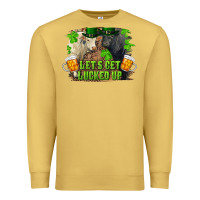 Antique Gold let's get lucked up charolais and black angus bull Premium Sweatshirt - RanaPortraitStore