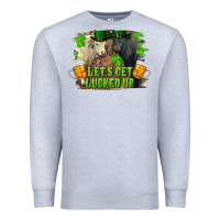 Heather Grey let's get lucked up charolais and black angus bull Premium Sweatshirt - RanaPortraitStore