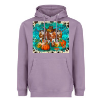 Lavender fall longhorn cows Heavyweight Hoodie - RanaPortraitStore