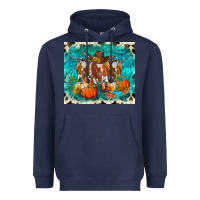Navy fall longhorn cows Heavyweight Hoodie - RanaPortraitStore