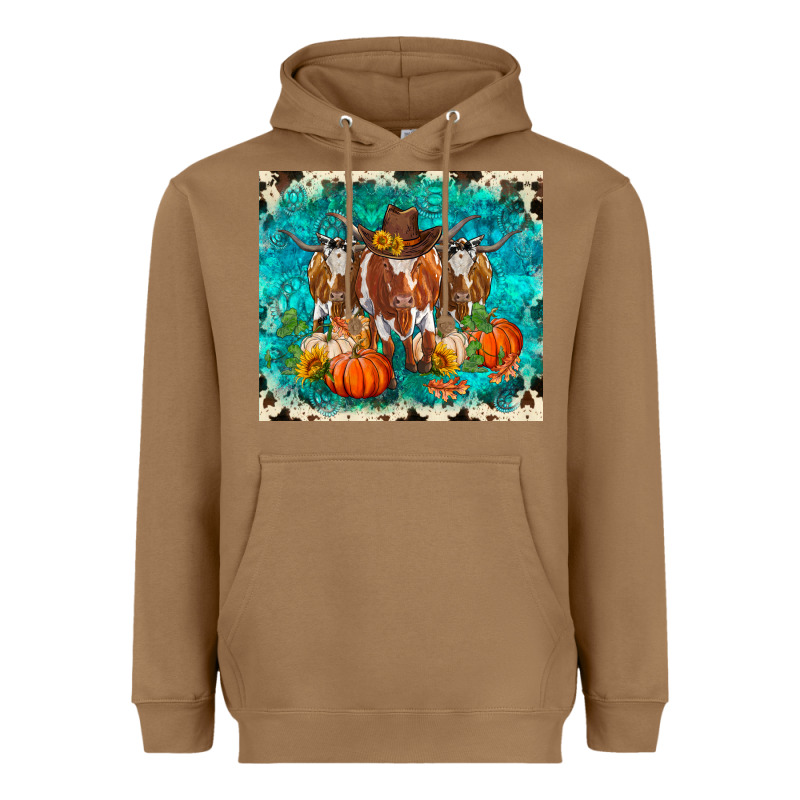 Fall Longhorn Cows Heavyweight Hoodie by RanaPortraitStore | Teevron