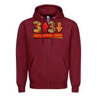 Burgundy three up three down softball Zipper Hoodie - Jasminsmagicworld