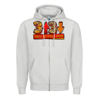 Dove Grey three up three down softball Zipper Hoodie - Jasminsmagicworld