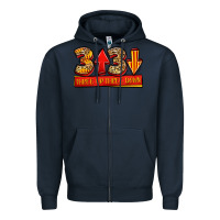Navy three up three down softball Zipper Hoodie - Jasminsmagicworld