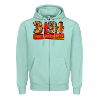 Seafoam three up three down softball Zipper Hoodie - Jasminsmagicworld