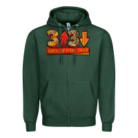 Sports Green three up three down softball Zipper Hoodie - Jasminsmagicworld