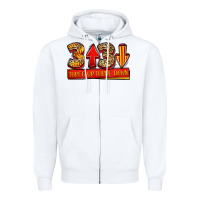 White three up three down softball Zipper Hoodie - Jasminsmagicworld