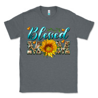 Charcoal Heather blessed mom with sunflower Classic Tee - Artiststas
