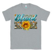 Heather Grey blessed mom with sunflower Classic Tee - Artiststas