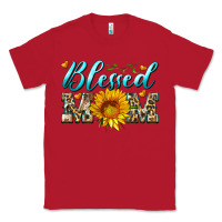 Red blessed mom with sunflower Classic Tee - Artiststas