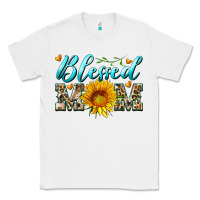 White blessed mom with sunflower Classic Tee - Artiststas