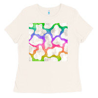 Bone watercolor rainbow cow seamless pattern Ladies Tee - BundleAndBundleShop