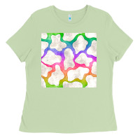 Matcha watercolor rainbow cow seamless pattern Ladies Tee - BundleAndBundleShop