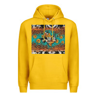 Lemon bull skull texas map sunflower leopard cowhide Premium Hoodie - Artiststas