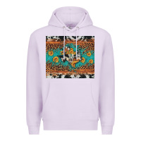 Lilac bull skull texas map sunflower leopard cowhide Premium Hoodie - Artiststas