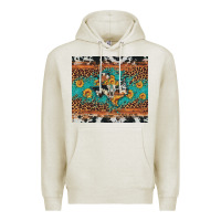 Oatmeal Heather bull skull texas map sunflower leopard cowhide Premium Hoodie - Artiststas