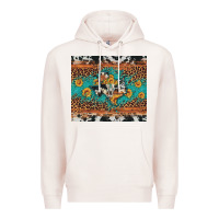Pale Pink bull skull texas map sunflower leopard cowhide Premium Hoodie - Artiststas