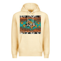 Pina Colada bull skull texas map sunflower leopard cowhide Premium Hoodie - Artiststas