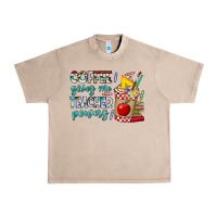 French Oak Coffee Gives Me Teacher Powers Urban Heavy Tee - CowhideDigitalArt