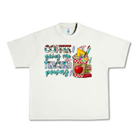 Pistachio Coffee Gives Me Teacher Powers Urban Heavy Tee - CowhideDigitalArt