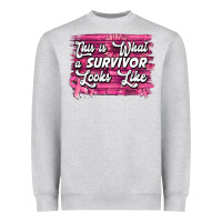 Heather Grey this is what a survivor looks like breast cancer awareness Heavyweight Sweatshirt - Jasminsmagicworld