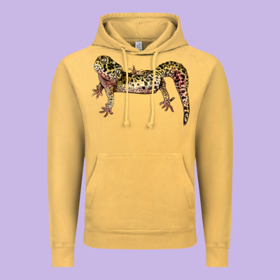 Gecko Lizard Illustrations Vintage Hoodie Designed By Lillyallendesigns