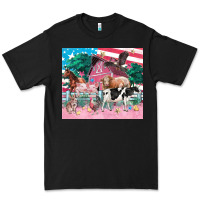 Black American farm animals tumbler 4th of july Premium Tee - FaDigitalArtStudio
