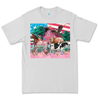 Dove Grey American farm animals tumbler 4th of july Premium Tee - FaDigitalArtStudio